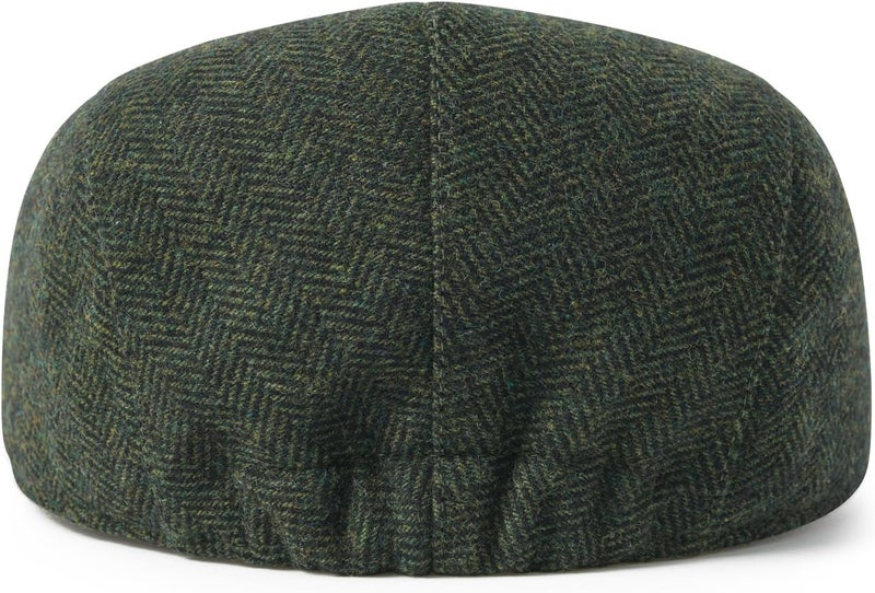 FEINION Men Wool Blend Flat Cap Tweed Newsboy Ivy Hat - Image 5